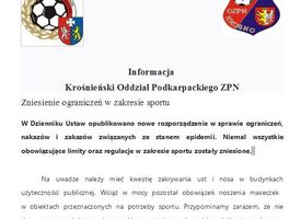 Zniesienia ograniczeń w sporcie